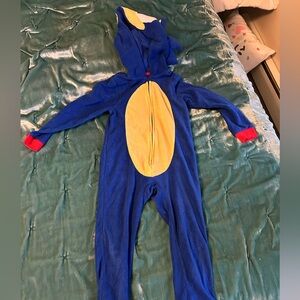 Blue and Yellow Sonic Hooded Onesie